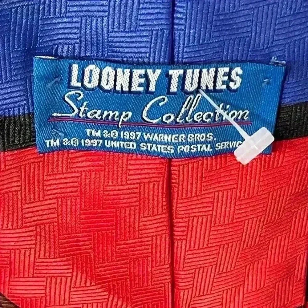 Looney Tunes Stamp Collection Vintage 1997 Tie